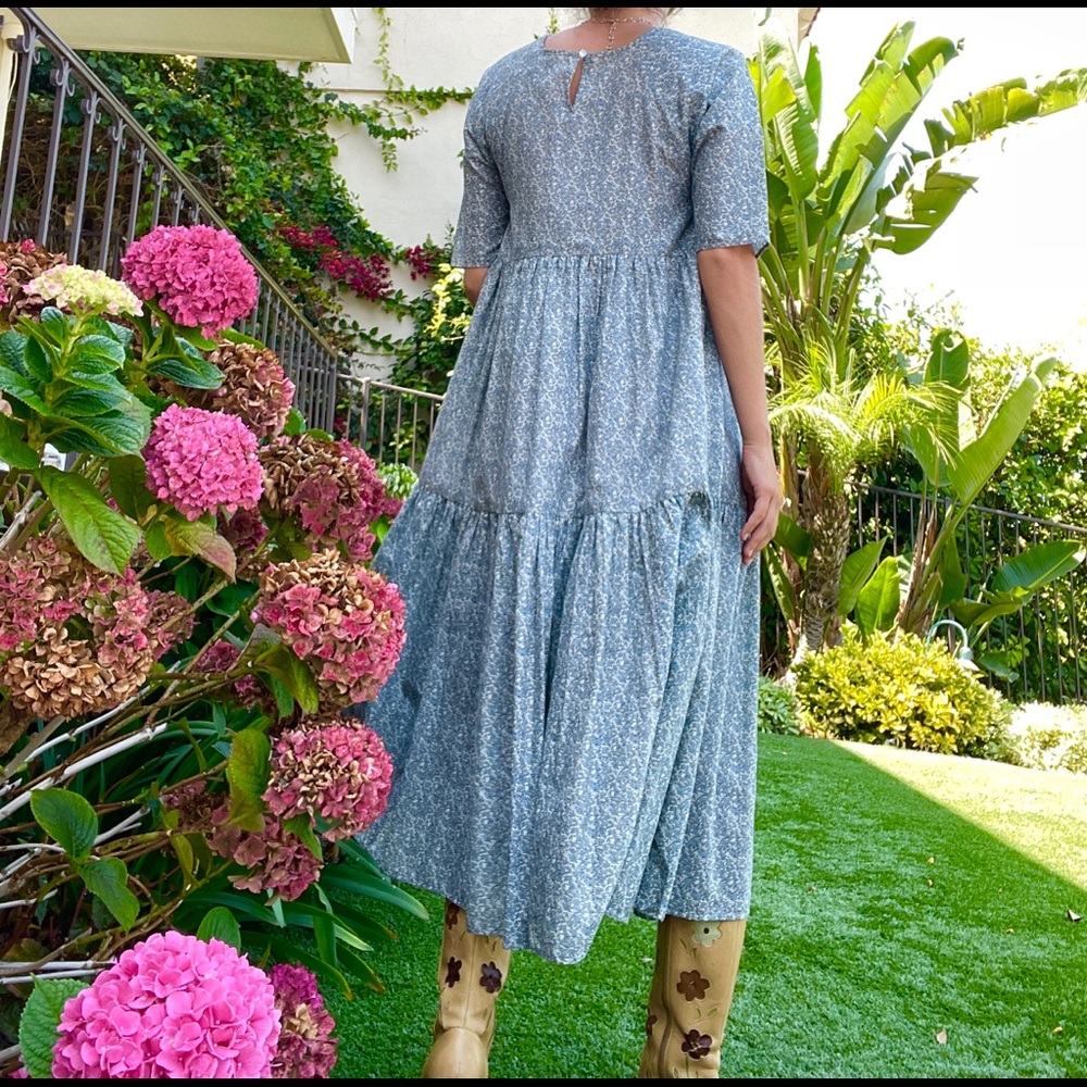 SMALL FITTING- Christy Dawn Theo Dress in Calico Mist -size XLP but runs SMALL!! - Picture 4 of 10